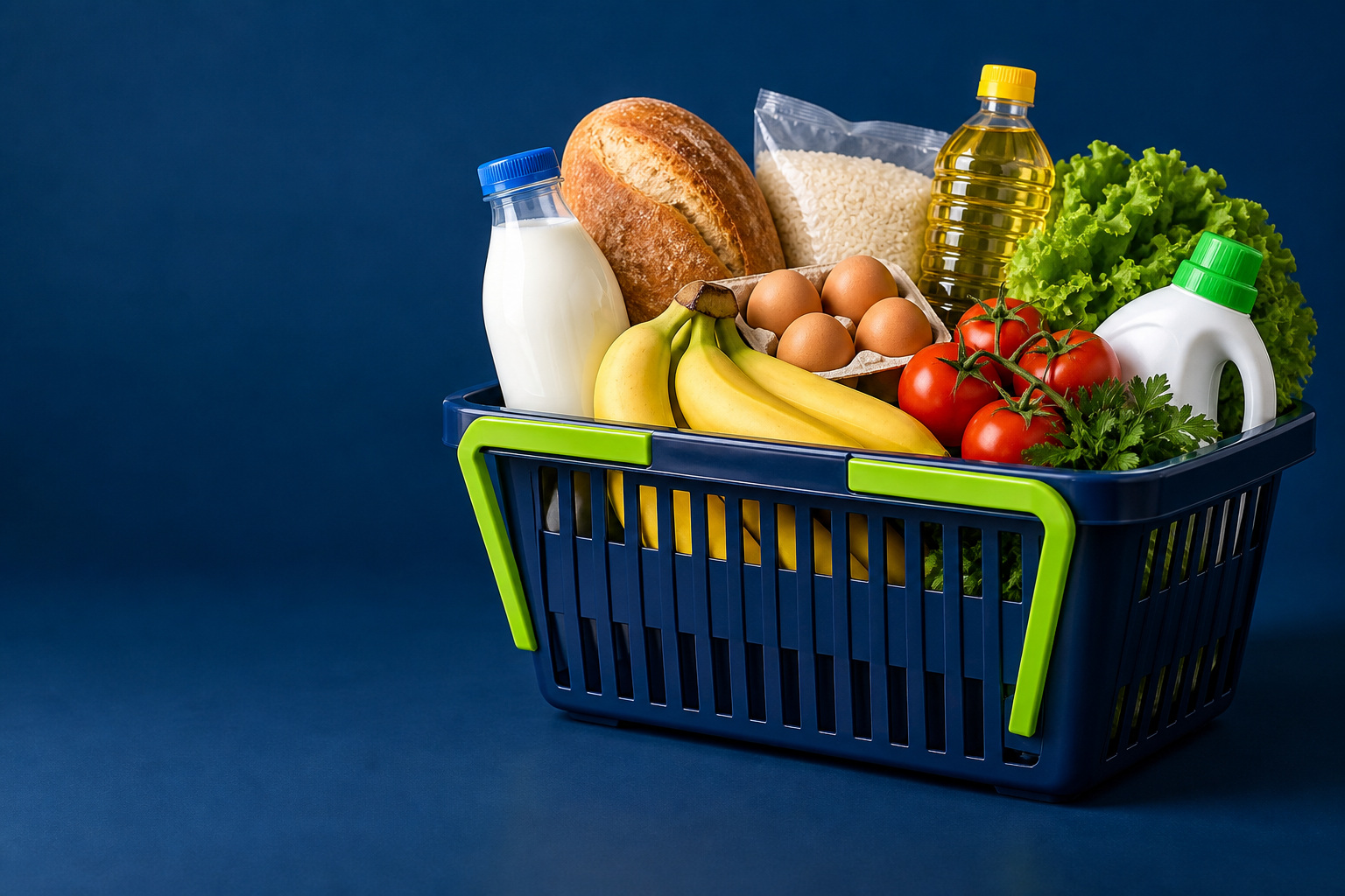 Корзина с продуктами первой необходимости